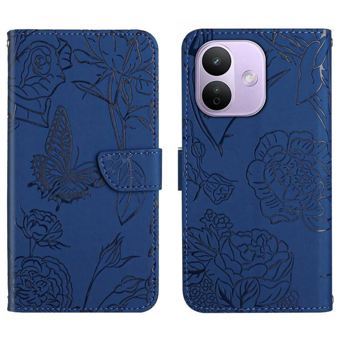 Funda de cuero con tapa para teléfono con relieve de mariposa y tacto de piel, For Redmi A7 Pro 171mm / Poco C85x 5G, For Redmi Note 15 Pro+ 5G Global 163.3mm, For Redmi Note 15 5G Global 164mm, For Redmi Note 15 Pro 4G Global 163.2mm                  ...