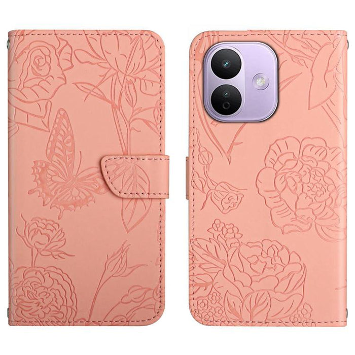 Funda de cuero con tapa para teléfono con relieve de mariposa y tacto de piel, For Redmi A7 Pro 171mm / Poco C85x 5G, For Redmi Note 15 Pro+ 5G Global 163.3mm, For Redmi Note 15 5G Global 164mm, For Redmi Note 15 Pro 4G Global 163.2mm                  ...