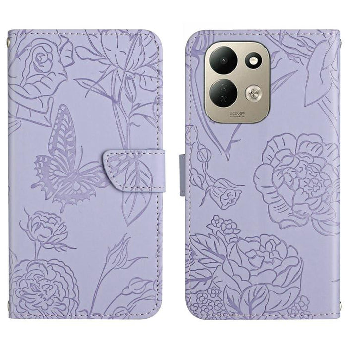 Funda de cuero con tapa para teléfono con relieve de mariposa y tacto de piel, For Redmi A7 Pro 171mm / Poco C85x 5G, For Redmi Note 15 Pro+ 5G Global 163.3mm, For Redmi Note 15 5G Global 164mm, For Redmi Note 15 Pro 4G Global 163.2mm                  ...
