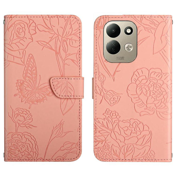 Funda de cuero con tapa para teléfono con relieve de mariposa y tacto de piel, For Redmi A7 Pro 171mm / Poco C85x 5G, For Redmi Note 15 Pro+ 5G Global 163.3mm, For Redmi Note 15 5G Global 164mm, For Redmi Note 15 Pro 4G Global 163.2mm                  ...