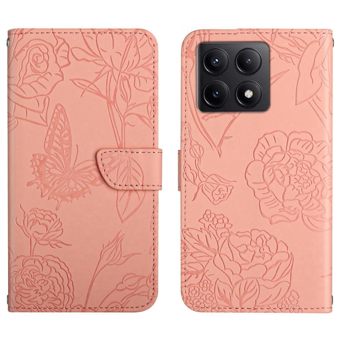 Funda de cuero con tapa para teléfono con relieve de mariposa y tacto de piel, For Xiaomi 17T Pro 5G, For Xiaomi 17T 5G, For Xiaomi Poco X8 Pro 5G, For Xiaomi 17 Pro Max, For Xiaomi 17 Pro, For Xiaomi 17, For Xiaomi Poco M7 4G 169mm, For Xiaomi 15T Pro...