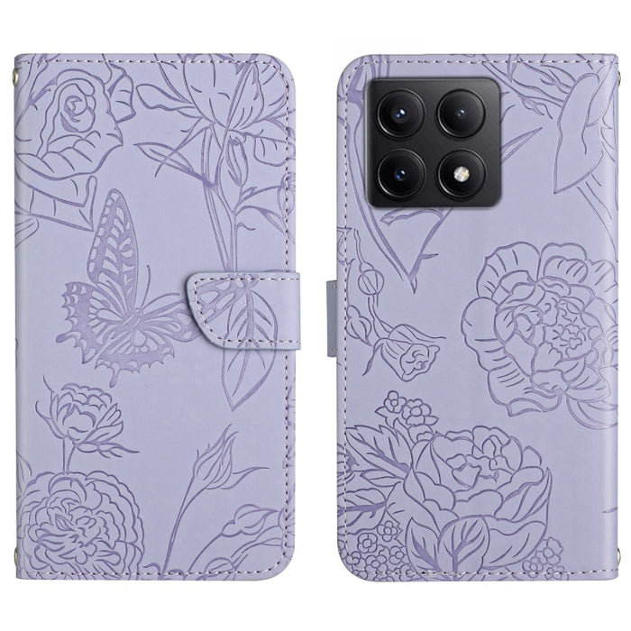 Funda de cuero con tapa para teléfono con relieve de mariposa y tacto de piel, For Xiaomi 17T Pro 5G, For Xiaomi 17T 5G, For Xiaomi Poco X8 Pro 5G, For Xiaomi 17 Pro Max, For Xiaomi 17 Pro, For Xiaomi 17, For Xiaomi Poco M7 4G 169mm, For Xiaomi 15T Pro...