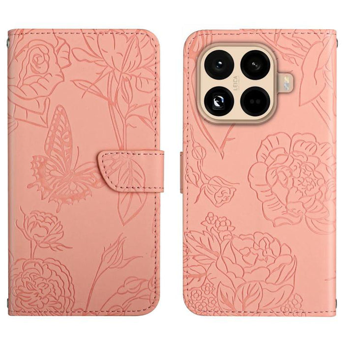 Funda de cuero con tapa para teléfono con relieve de mariposa y tacto de piel, For Xiaomi 17T Pro 5G, For Xiaomi 17T 5G, For Xiaomi Poco X8 Pro 5G, For Xiaomi 17 Pro Max, For Xiaomi 17 Pro, For Xiaomi 17, For Xiaomi Poco M7 4G 169mm, For Xiaomi 15T Pro...