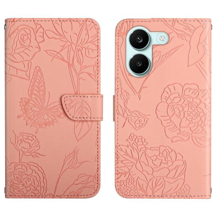 Funda de cuero con tapa para teléfono con relieve de mariposa y tacto de piel, For Xiaomi 17T Pro 5G, For Xiaomi 17T 5G, For Xiaomi Poco X8 Pro 5G, For Xiaomi 17 Pro Max, For Xiaomi 17 Pro, For Xiaomi 17, For Xiaomi Poco M7 4G 169mm, For Xiaomi 15T Pro...