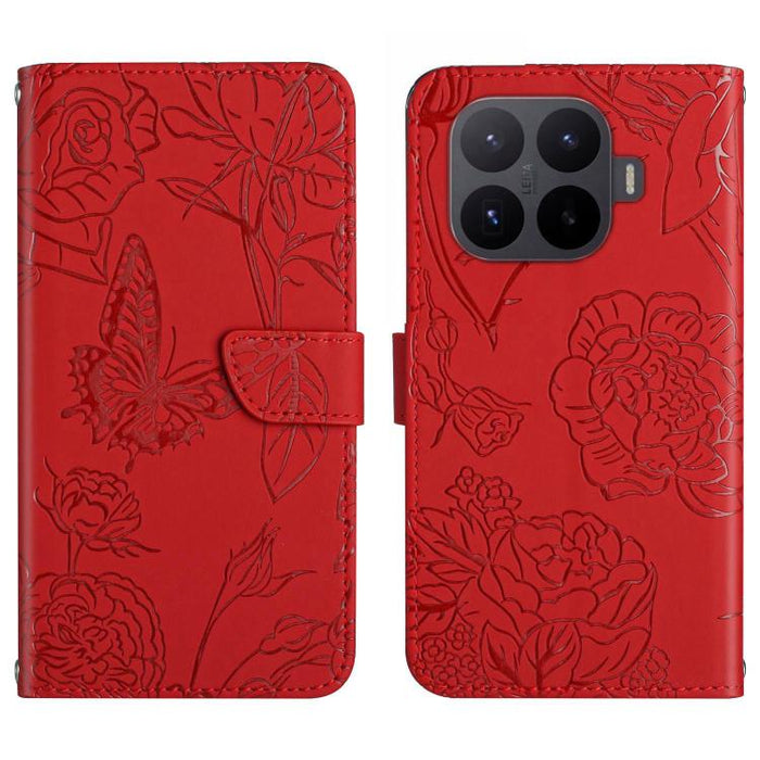 Funda de cuero con tapa para teléfono con relieve de mariposa y tacto de piel, For Xiaomi 17T Pro 5G, For Xiaomi 17T 5G, For Xiaomi Poco X8 Pro 5G, For Xiaomi 17 Pro Max, For Xiaomi 17 Pro, For Xiaomi 17, For Xiaomi Poco M7 4G 169mm, For Xiaomi 15T Pro...