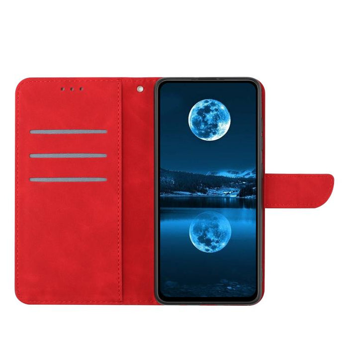 Funda para teléfono de cuero con costuras en relieve, For Redmi Note 14 Pro+ 5G, For Redmi 14C 4G
