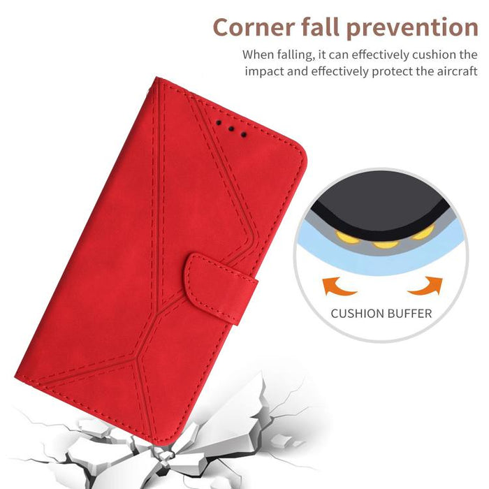 Funda para teléfono de cuero con costuras en relieve, For Redmi Note 14 Pro+ 5G, For Redmi 14C 4G