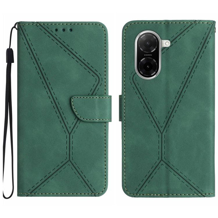 Funda para teléfono de cuero con costuras en relieve, For Redmi A7 Pro 171mm / Poco C85x 5G, For Redmi Note 15 Pro+ 5G Global 163.3mm, For Redmi Note 15 4G / 5G Global 164mm, For Redmi Note 15 Pro 4G Global 163.2mm, For Redmi Note 15 Pro 5G Global 163....