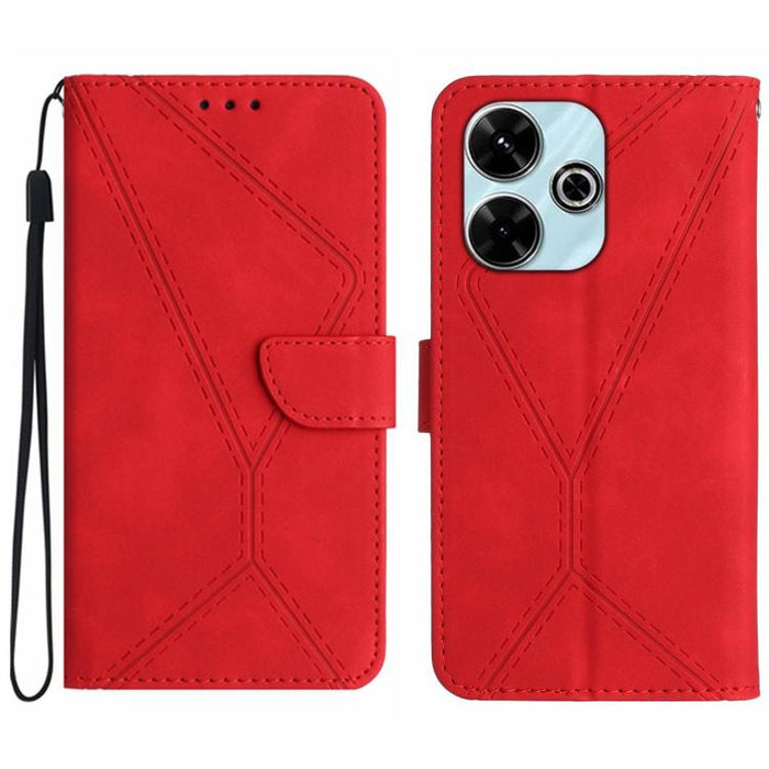 Funda para teléfono de cuero con costuras en relieve, For Redmi A7 Pro 171mm / Poco C85x 5G, For Redmi Note 15 Pro+ 5G Global 163.3mm, For Redmi Note 15 4G / 5G Global 164mm, For Redmi Note 15 Pro 4G Global 163.2mm, For Redmi Note 15 Pro 5G Global 163....