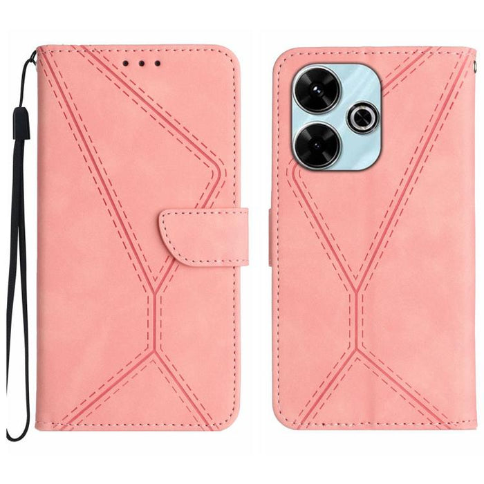 Funda para teléfono de cuero con costuras en relieve, For Redmi A7 Pro 171mm / Poco C85x 5G, For Redmi Note 15 Pro+ 5G Global 163.3mm, For Redmi Note 15 4G / 5G Global 164mm, For Redmi Note 15 Pro 4G Global 163.2mm, For Redmi Note 15 Pro 5G Global 163....