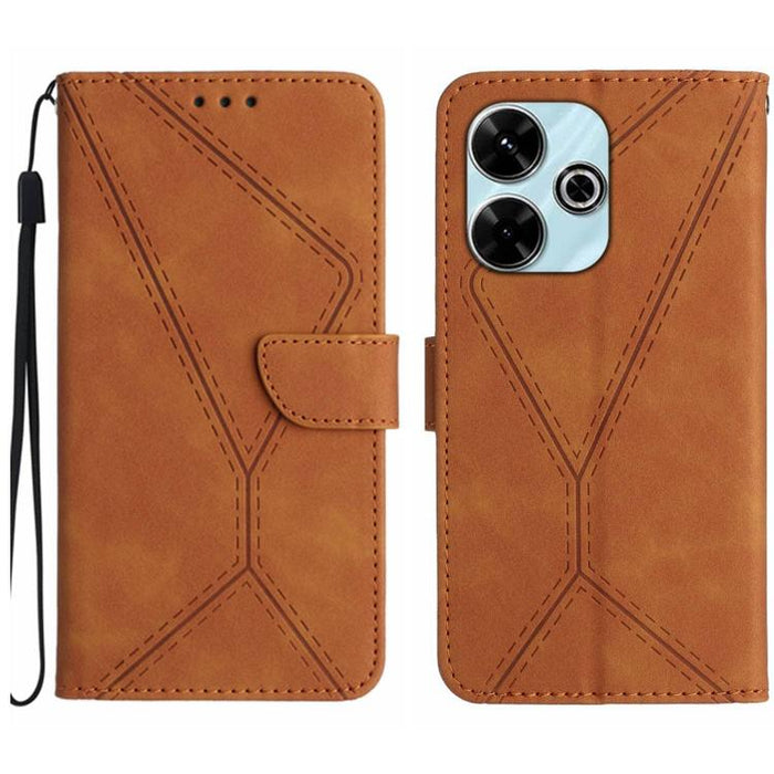 Funda para teléfono de cuero con costuras en relieve, For Redmi A7 Pro 171mm / Poco C85x 5G, For Redmi Note 15 Pro+ 5G Global 163.3mm, For Redmi Note 15 4G / 5G Global 164mm, For Redmi Note 15 Pro 4G Global 163.2mm, For Redmi Note 15 Pro 5G Global 163....