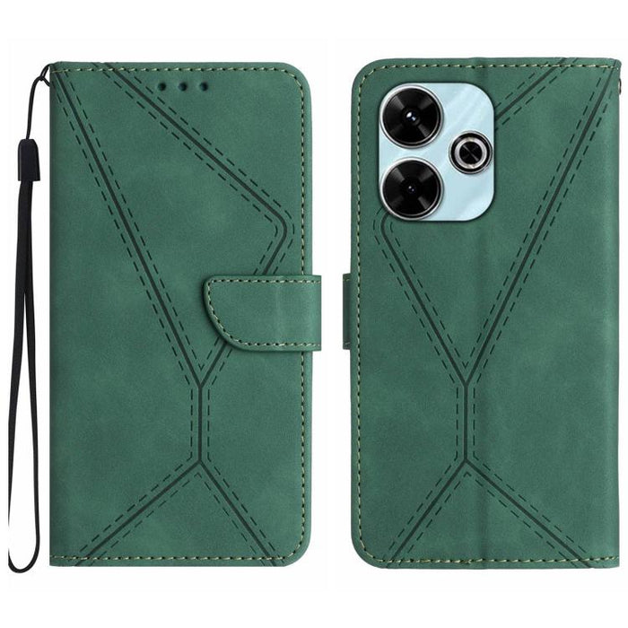 Funda para teléfono de cuero con costuras en relieve, For Redmi A7 Pro 171mm / Poco C85x 5G, For Redmi Note 15 Pro+ 5G Global 163.3mm, For Redmi Note 15 4G / 5G Global 164mm, For Redmi Note 15 Pro 4G Global 163.2mm, For Redmi Note 15 Pro 5G Global 163....