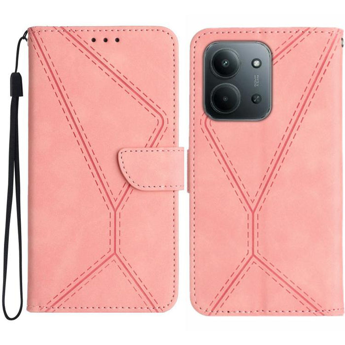 Funda para teléfono de cuero con costuras en relieve, For Redmi A7 Pro 171mm / Poco C85x 5G, For Redmi Note 15 Pro+ 5G Global 163.3mm, For Redmi Note 15 4G / 5G Global 164mm, For Redmi Note 15 Pro 4G Global 163.2mm, For Redmi Note 15 Pro 5G Global 163....