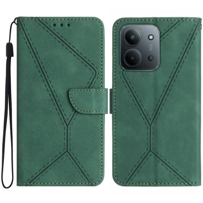 Funda para teléfono de cuero con costuras en relieve, For Redmi A7 Pro 171mm / Poco C85x 5G, For Redmi Note 15 Pro+ 5G Global 163.3mm, For Redmi Note 15 4G / 5G Global 164mm, For Redmi Note 15 Pro 4G Global 163.2mm, For Redmi Note 15 Pro 5G Global 163....