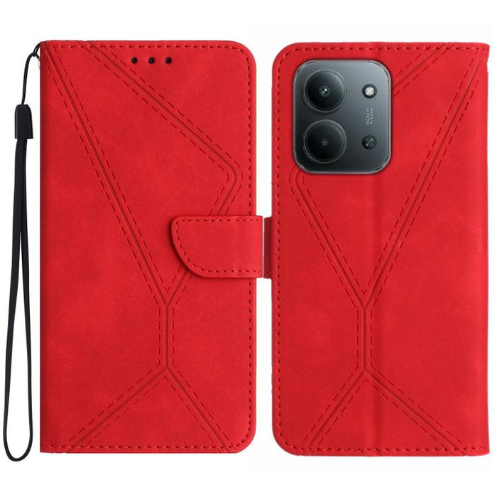 Funda para teléfono de cuero con costuras en relieve, For Redmi A7 Pro 171mm / Poco C85x 5G, For Redmi Note 15 Pro+ 5G Global 163.3mm, For Redmi Note 15 4G / 5G Global 164mm, For Redmi Note 15 Pro 4G Global 163.2mm, For Redmi Note 15 Pro 5G Global 163....