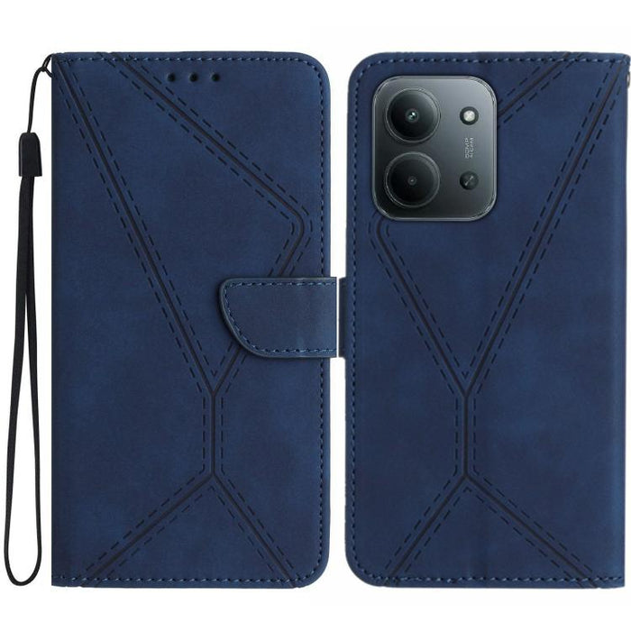 Funda para teléfono de cuero con costuras en relieve, For Redmi A7 Pro 171mm / Poco C85x 5G, For Redmi Note 15 Pro+ 5G Global 163.3mm, For Redmi Note 15 4G / 5G Global 164mm, For Redmi Note 15 Pro 4G Global 163.2mm, For Redmi Note 15 Pro 5G Global 163....