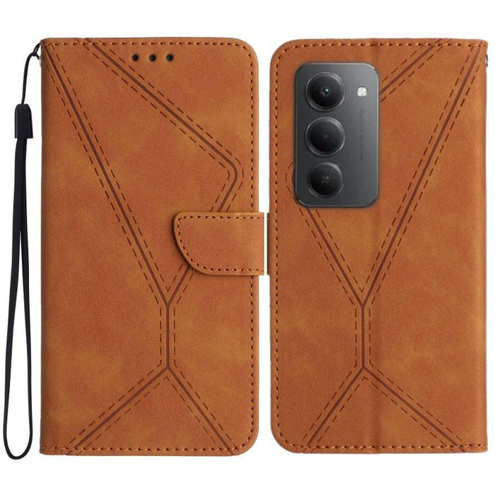 Funda para teléfono de cuero con costuras en relieve, For Redmi A7 Pro 171mm / Poco C85x 5G, For Redmi Note 15 Pro+ 5G Global 163.3mm, For Redmi Note 15 4G / 5G Global 164mm, For Redmi Note 15 Pro 4G Global 163.2mm, For Redmi Note 15 Pro 5G Global 163....