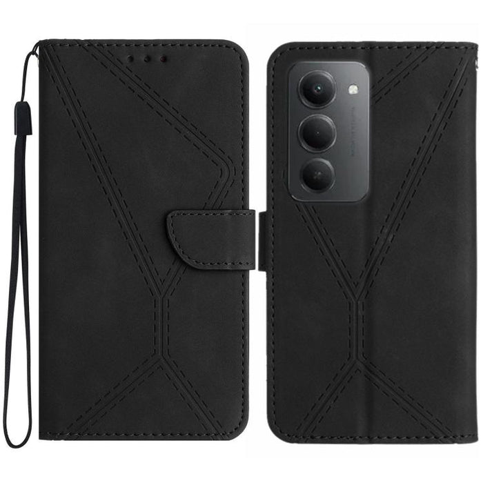 Funda para teléfono de cuero con costuras en relieve, For Redmi A7 Pro 171mm / Poco C85x 5G, For Redmi Note 15 Pro+ 5G Global 163.3mm, For Redmi Note 15 4G / 5G Global 164mm, For Redmi Note 15 Pro 4G Global 163.2mm, For Redmi Note 15 Pro 5G Global 163....