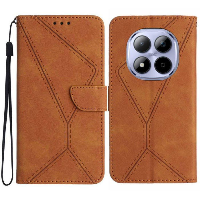 Funda para teléfono de cuero con costuras en relieve, For Redmi A7 Pro 171mm / Poco C85x 5G, For Redmi Note 15 Pro+ 5G Global 163.3mm, For Redmi Note 15 4G / 5G Global 164mm, For Redmi Note 15 Pro 4G Global 163.2mm, For Redmi Note 15 Pro 5G Global 163....