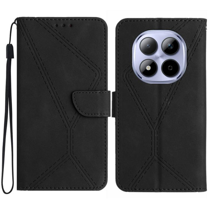 Funda para teléfono de cuero con costuras en relieve, For Redmi A7 Pro 171mm / Poco C85x 5G, For Redmi Note 15 Pro+ 5G Global 163.3mm, For Redmi Note 15 4G / 5G Global 164mm, For Redmi Note 15 Pro 4G Global 163.2mm, For Redmi Note 15 Pro 5G Global 163....