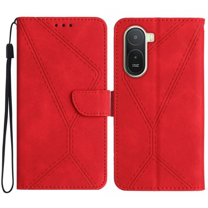 Funda para teléfono de cuero con costuras en relieve, For Redmi A7 Pro 171mm / Poco C85x 5G, For Redmi Note 15 Pro+ 5G Global 163.3mm, For Redmi Note 15 4G / 5G Global 164mm, For Redmi Note 15 Pro 4G Global 163.2mm, For Redmi Note 15 Pro 5G Global 163....