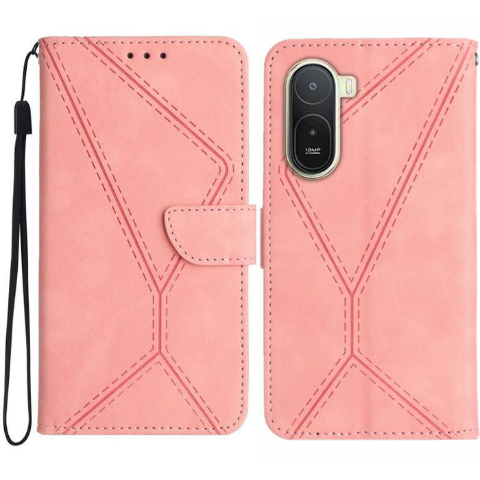 Funda para teléfono de cuero con costuras en relieve, For Redmi A7 Pro 171mm / Poco C85x 5G, For Redmi Note 15 Pro+ 5G Global 163.3mm, For Redmi Note 15 4G / 5G Global 164mm, For Redmi Note 15 Pro 4G Global 163.2mm, For Redmi Note 15 Pro 5G Global 163....