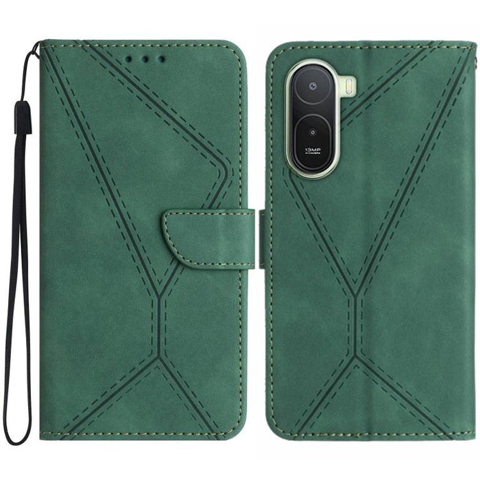 Funda para teléfono de cuero con costuras en relieve, For Redmi A7 Pro 171mm / Poco C85x 5G, For Redmi Note 15 Pro+ 5G Global 163.3mm, For Redmi Note 15 4G / 5G Global 164mm, For Redmi Note 15 Pro 4G Global 163.2mm, For Redmi Note 15 Pro 5G Global 163....