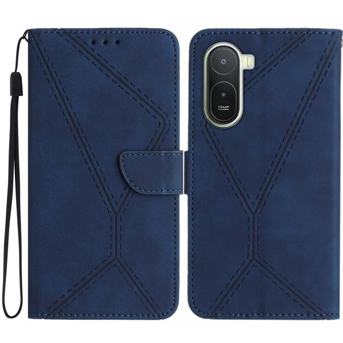 Funda para teléfono de cuero con costuras en relieve, For Redmi A7 Pro 171mm / Poco C85x 5G, For Redmi Note 15 Pro+ 5G Global 163.3mm, For Redmi Note 15 4G / 5G Global 164mm, For Redmi Note 15 Pro 4G Global 163.2mm, For Redmi Note 15 Pro 5G Global 163....