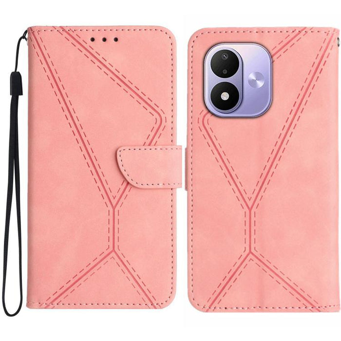 Funda para teléfono de cuero con costuras en relieve, For Redmi A7 Pro 171mm / Poco C85x 5G, For Redmi Note 15 Pro+ 5G Global 163.3mm, For Redmi Note 15 4G / 5G Global 164mm, For Redmi Note 15 Pro 4G Global 163.2mm, For Redmi Note 15 Pro 5G Global 163....