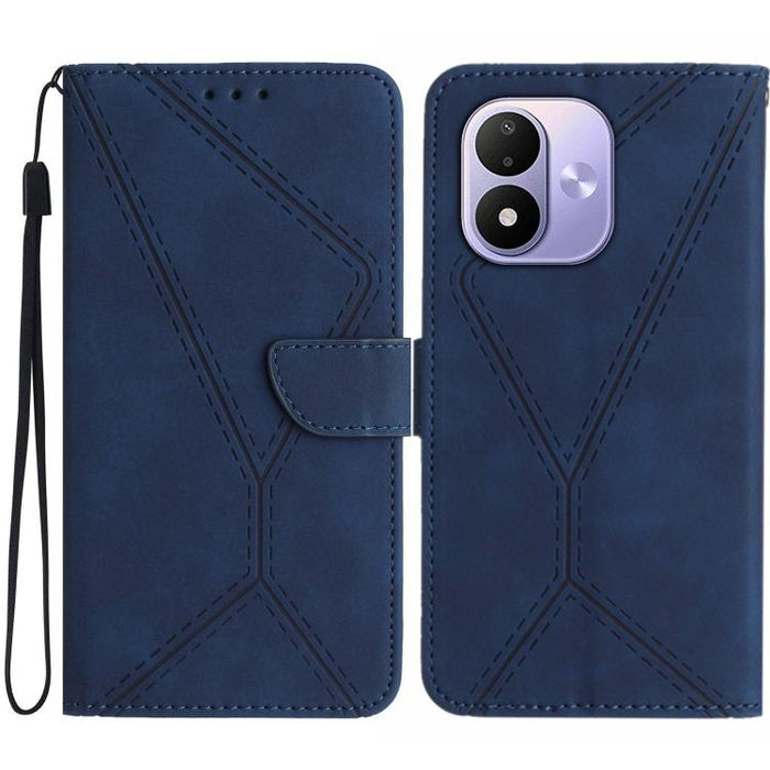 Funda para teléfono de cuero con costuras en relieve, For Redmi A7 Pro 171mm / Poco C85x 5G, For Redmi Note 15 Pro+ 5G Global 163.3mm, For Redmi Note 15 4G / 5G Global 164mm, For Redmi Note 15 Pro 4G Global 163.2mm, For Redmi Note 15 Pro 5G Global 163....