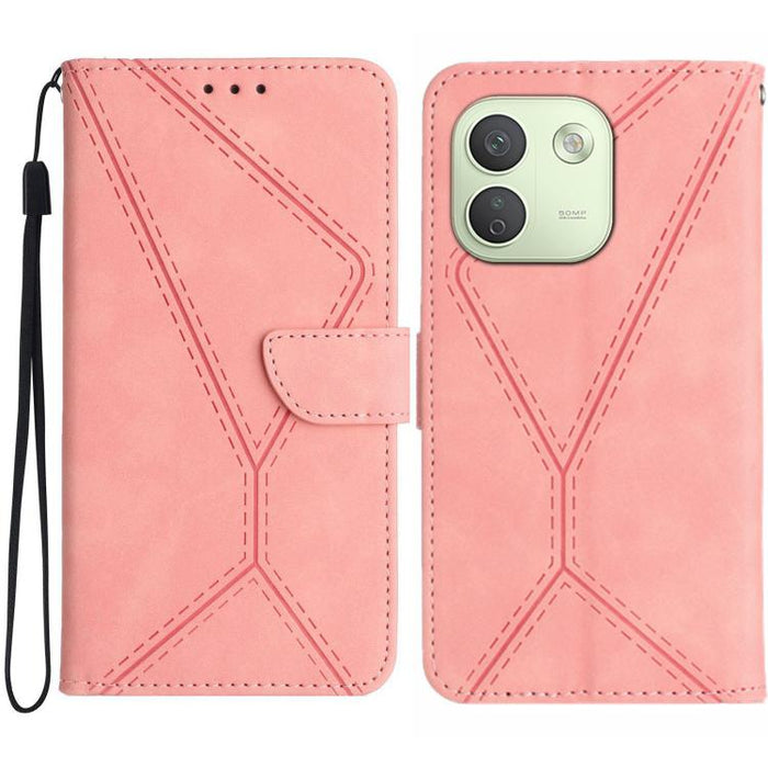 Funda para teléfono de cuero con costuras en relieve, For Redmi A7 Pro 171mm / Poco C85x 5G, For Redmi Note 15 Pro+ 5G Global 163.3mm, For Redmi Note 15 4G / 5G Global 164mm, For Redmi Note 15 Pro 4G Global 163.2mm, For Redmi Note 15 Pro 5G Global 163....