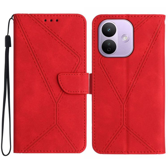 Funda para teléfono de cuero con costuras en relieve, For Redmi A7 Pro 171mm / Poco C85x 5G, For Redmi Note 15 Pro+ 5G Global 163.3mm, For Redmi Note 15 4G / 5G Global 164mm, For Redmi Note 15 Pro 4G Global 163.2mm, For Redmi Note 15 Pro 5G Global 163....