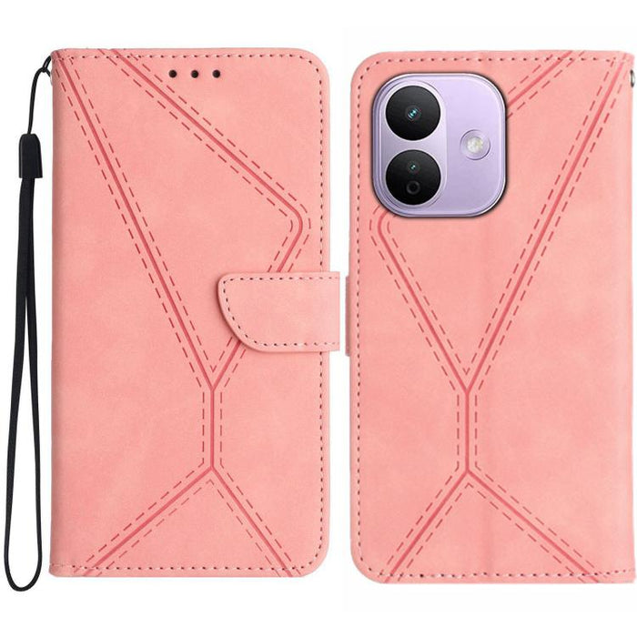 Funda para teléfono de cuero con costuras en relieve, For Redmi A7 Pro 171mm / Poco C85x 5G, For Redmi Note 15 Pro+ 5G Global 163.3mm, For Redmi Note 15 4G / 5G Global 164mm, For Redmi Note 15 Pro 4G Global 163.2mm, For Redmi Note 15 Pro 5G Global 163....