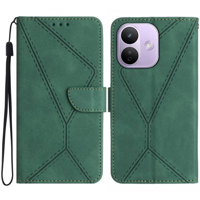 Funda para teléfono de cuero con costuras en relieve, For Redmi A7 Pro 171mm / Poco C85x 5G, For Redmi Note 15 Pro+ 5G Global 163.3mm, For Redmi Note 15 4G / 5G Global 164mm, For Redmi Note 15 Pro 4G Global 163.2mm, For Redmi Note 15 Pro 5G Global 163....