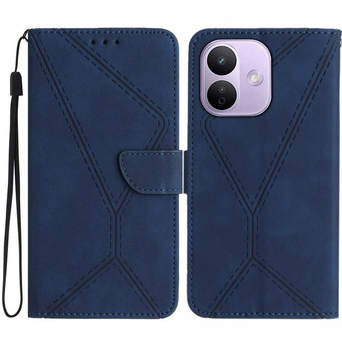 Funda para teléfono de cuero con costuras en relieve, For Redmi A7 Pro 171mm / Poco C85x 5G, For Redmi Note 15 Pro+ 5G Global 163.3mm, For Redmi Note 15 4G / 5G Global 164mm, For Redmi Note 15 Pro 4G Global 163.2mm, For Redmi Note 15 Pro 5G Global 163....