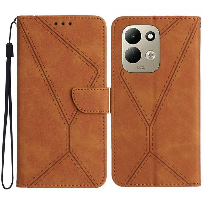 Funda para teléfono de cuero con costuras en relieve, For Redmi A7 Pro 171mm / Poco C85x 5G, For Redmi Note 15 Pro+ 5G Global 163.3mm, For Redmi Note 15 4G / 5G Global 164mm, For Redmi Note 15 Pro 4G Global 163.2mm, For Redmi Note 15 Pro 5G Global 163....