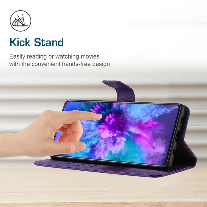 Funda de cuero para teléfono con textura de cuadrícula rómbica, For Redmi Note 14 Pro+ 5G, For Redmi 14C 4G