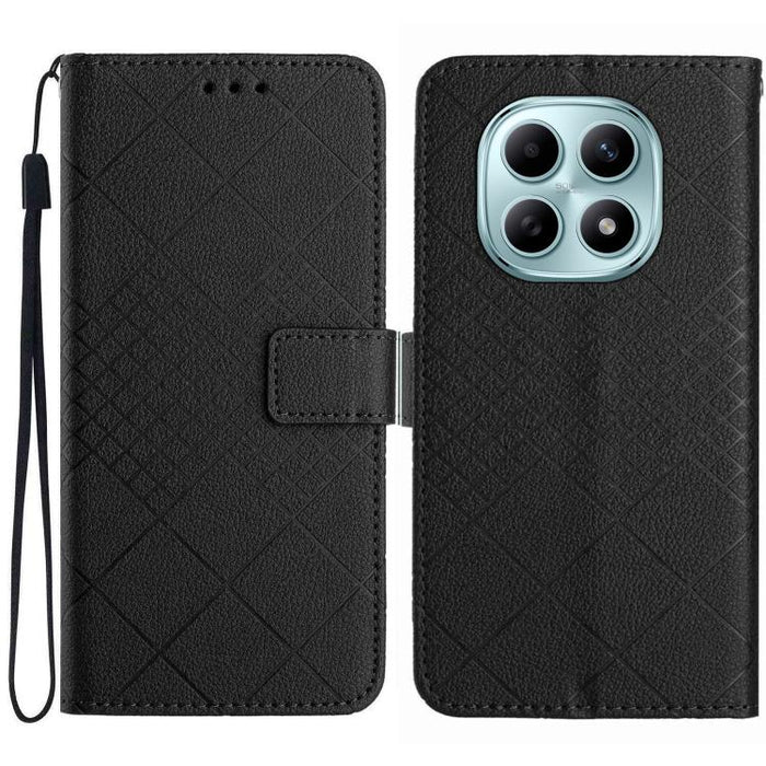 Funda de cuero para teléfono con textura de cuadrícula rómbica, For Redmi A7 Pro 171mm / Poco C85x 5G, For Redmi Note 15 Pro+ 5G Global 163.3mm, For Redmi Note 15 5G Global 164mm, For Redmi Note 15 Pro 4G Global 163.2mm                                 ...