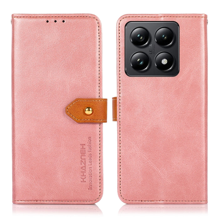 Funda de cuero con tapa para teléfono con textura de piel de vaca KHAZNEH, For Xiaomi 17T Pro 5G, For Xiaomi 17T 5G, For Xiaomi 17 Pro Max, For Xiaomi 17 Pro, For Xiaomi 17, For Xiaomi 15T Pro 5G, For Xiaomi 15T 5G                                      ...