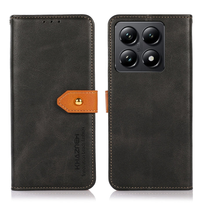 Funda de cuero con tapa para teléfono con textura de piel de vaca KHAZNEH, For Xiaomi 17T Pro 5G, For Xiaomi 17T 5G, For Xiaomi 17 Pro Max, For Xiaomi 17 Pro, For Xiaomi 17, For Xiaomi 15T Pro 5G, For Xiaomi 15T 5G                                      ...