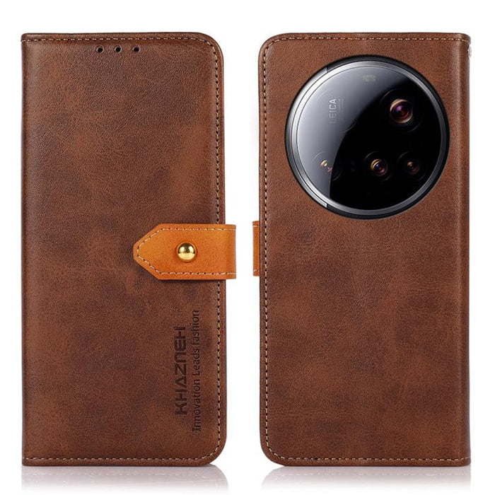 Funda de cuero con tapa para teléfono con textura de piel de vaca KHAZNEH, For Xiaomi 17T Pro 5G, For Xiaomi 17T 5G, For Xiaomi 17 Pro Max, For Xiaomi 17 Pro, For Xiaomi 17, For Xiaomi 15T Pro 5G, For Xiaomi 15T 5G                                      ...