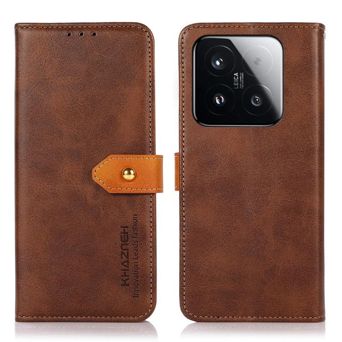 Funda de cuero con tapa para teléfono con textura de piel de vaca KHAZNEH, For Xiaomi 17T Pro 5G, For Xiaomi 17T 5G, For Xiaomi 17 Pro Max, For Xiaomi 17 Pro, For Xiaomi 17, For Xiaomi 15T Pro 5G, For Xiaomi 15T 5G                                      ...