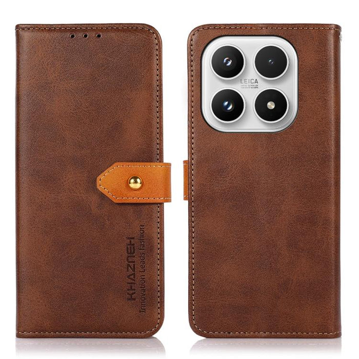 Funda de cuero con tapa para teléfono con textura de piel de vaca KHAZNEH, For Xiaomi 17T Pro 5G, For Xiaomi 17T 5G, For Xiaomi 17 Pro Max, For Xiaomi 17 Pro, For Xiaomi 17, For Xiaomi 15T Pro 5G, For Xiaomi 15T 5G                                      ...