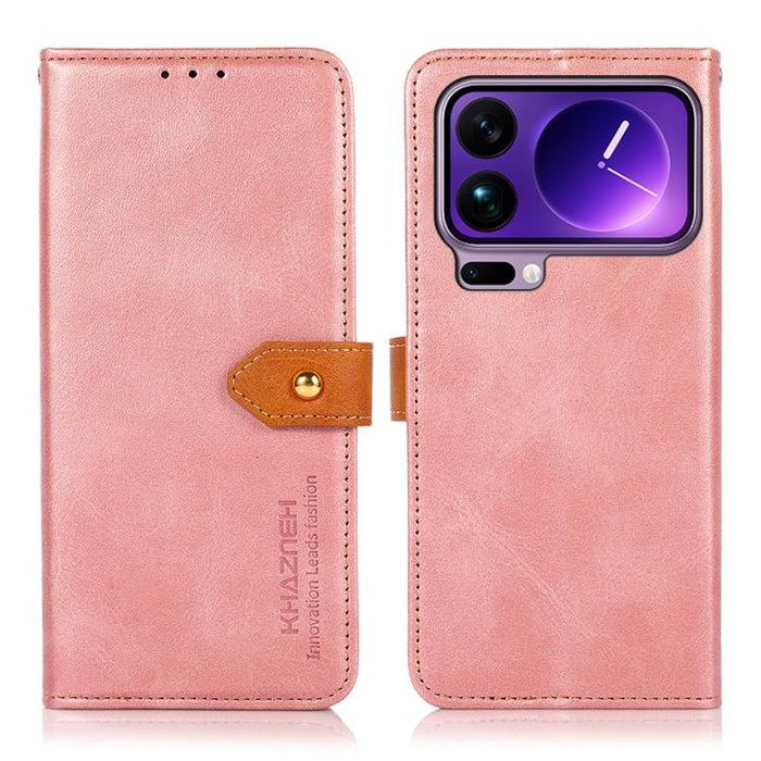 Funda de cuero con tapa para teléfono con textura de piel de vaca KHAZNEH, For Xiaomi 17T Pro 5G, For Xiaomi 17T 5G, For Xiaomi 17 Pro Max, For Xiaomi 17 Pro, For Xiaomi 17, For Xiaomi 15T Pro 5G, For Xiaomi 15T 5G                                      ...