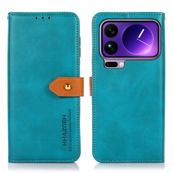 Funda de cuero con tapa para teléfono con textura de piel de vaca KHAZNEH, For Xiaomi 17T Pro 5G, For Xiaomi 17T 5G, For Xiaomi 17 Pro Max, For Xiaomi 17 Pro, For Xiaomi 17, For Xiaomi 15T Pro 5G, For Xiaomi 15T 5G                                      ...