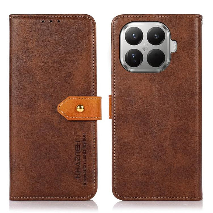 Funda de cuero con tapa para teléfono con textura de piel de vaca KHAZNEH, For Xiaomi 17T Pro 5G, For Xiaomi 17T 5G, For Xiaomi 17 Pro Max, For Xiaomi 17 Pro, For Xiaomi 17, For Xiaomi 15T Pro 5G, For Xiaomi 15T 5G                                      ...