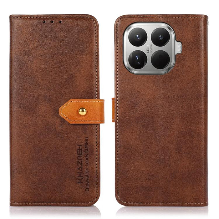 Funda de cuero con tapa para teléfono con textura de piel de vaca KHAZNEH, For Xiaomi 17T Pro 5G, For Xiaomi 17T 5G, For Xiaomi 17 Pro Max, For Xiaomi 17 Pro, For Xiaomi 17, For Xiaomi 15T Pro 5G, For Xiaomi 15T 5G                                      ...