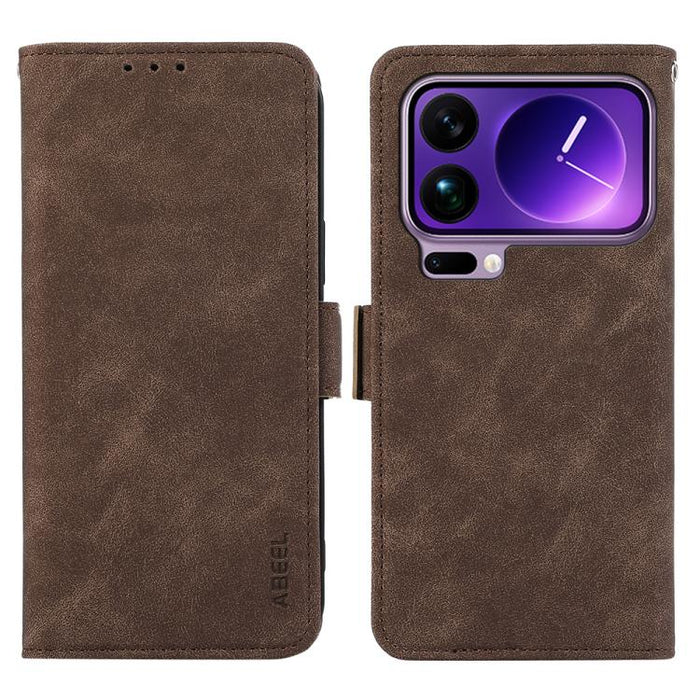Funda de cuero para teléfono con tecnología RFID y imán esmerilado ABEEL, For Xiaomi 17T Pro 5G, For Xiaomi 17T 5G, For Xiaomi 17 Pro Max, For Xiaomi 17 Pro, For Xiaomi 17, For Xiaomi 15T Pro 5G, For Xiaomi 15T 5G, For Xiaomi Poco F7 Pro / F7 Ultra Glo...