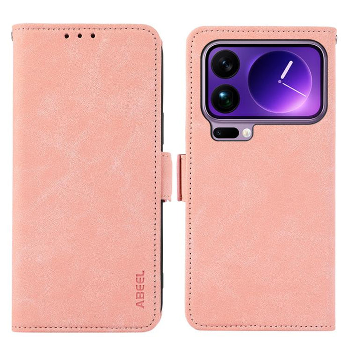 Funda de cuero para teléfono con tecnología RFID y imán esmerilado ABEEL, For Xiaomi 17T Pro 5G, For Xiaomi 17T 5G, For Xiaomi 17 Pro Max, For Xiaomi 17 Pro, For Xiaomi 17, For Xiaomi 15T Pro 5G, For Xiaomi 15T 5G, For Xiaomi Poco F7 Pro / F7 Ultra Glo...