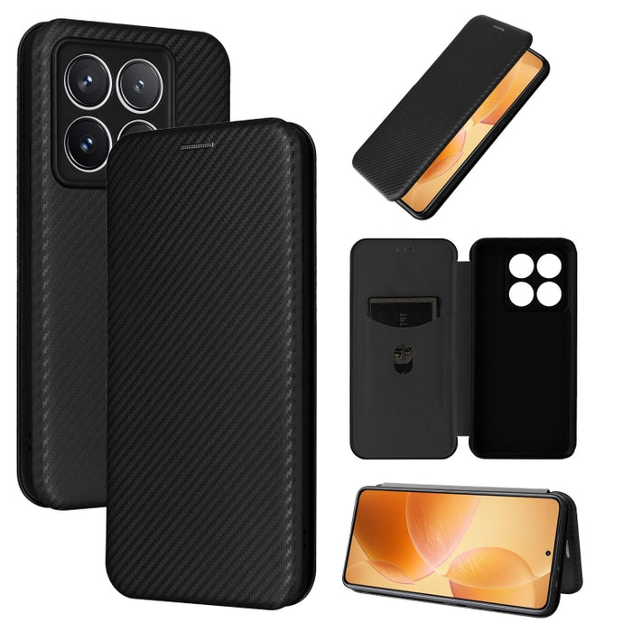 Funda de cuero con tapa para teléfono con textura de fibra de carbono, For Xiaomi 17T Pro 5G, For Xiaomi 17T 5G, For Xiaomi 17 Ultra, For Xiaomi 17 Pro Max, For Xiaomi 17 Pro, For Xiaomi 17, For Xiaomi Poco F7 5G Global, For Xiaomi 15 Ultra            ...